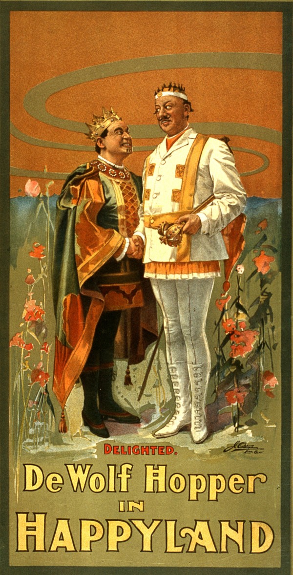 De Wolf Hopper in Happyland delighted poster in 1905 by VINTAGE POSTER